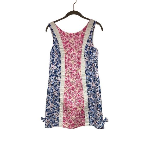 Lilly Pulitzer starfish, pink blue and white ocean shift dress size 4 - Picture 1 of 5